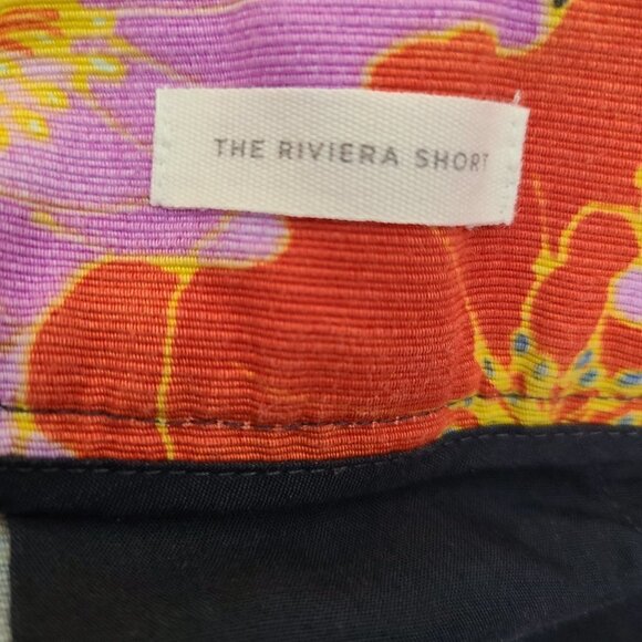 LOFT The Riviera Red Orange Purple Cotton Shorts Size 2 - Picture 5 of 7